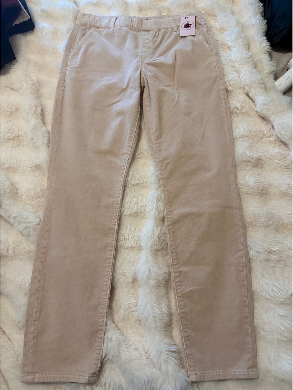 Juicy Couture California Skinny Corduroy Pants Size 10 Beige